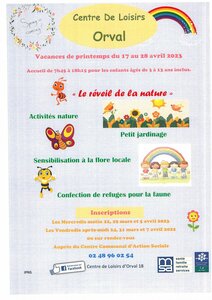 Vacances de printemps Centre de Loisirs
